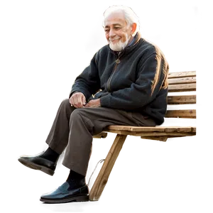 Elderly Man Sitting Png 91 PNG Image