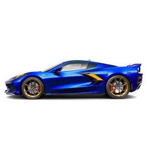 Electric Blue Corvette C8 Png 06252024 PNG Image