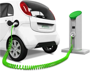 Electric Car Charging Station PNG Image