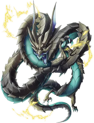 Electric Dragon Artwork PNG Image