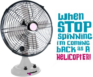 Electric Fan Helicopter Joke PNG Image