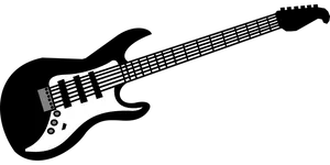 Electric Guitar Silhouette Graphic PNG Image