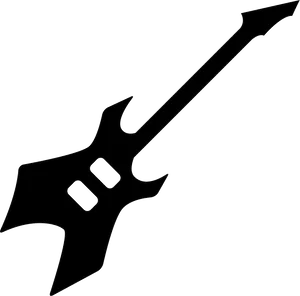 Electric Guitar Silhouette Graphic PNG Image