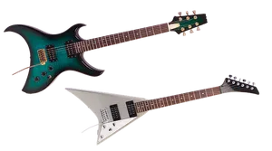 Electric Guitars Different Styles.jpg PNG Image