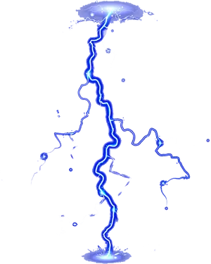 Electric Lightning Strike Illustration PNG Image