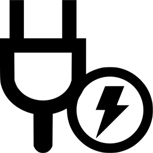 Electric Plugand Lightning Symbol PNG Image