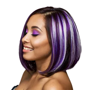 Electric Purple Hair Highlights Png 23 PNG Image