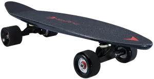 Electric Skateboard Black Red Accents PNG Image