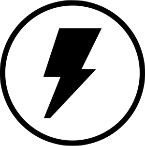 Electricity_ Symbol_ Black_ Background PNG Image