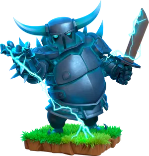 Electro_ Giant_ Clash_of_ Clans_ Character PNG Image