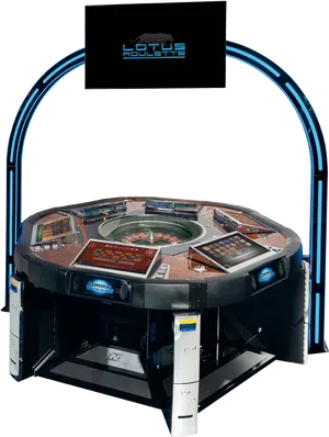 Electronic Multiplayer Roulette Table PNG Image