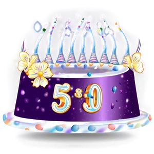 Elegant 50th Birthday Party Png Yie PNG Image