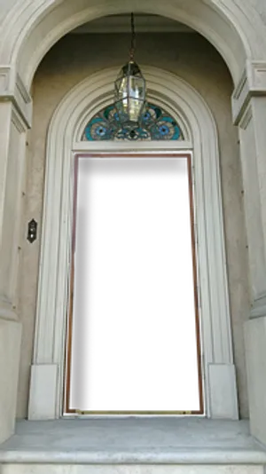 Elegant Archway Entrance Door PNG Image