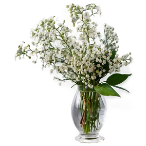 Elegant Babys Breath Floral Arrangement Png Kkp39 PNG Image