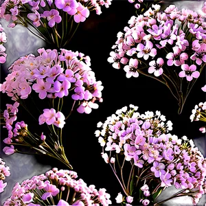 Elegant Babys Breath Floral Arrangement Png Sso61 PNG Image