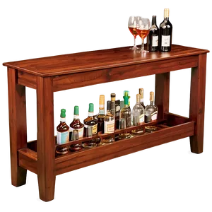 Elegant Bar Table With Storage Png 06282024 PNG Image