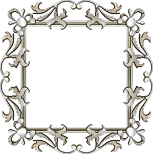 Elegant Baroque Frame Design PNG Image