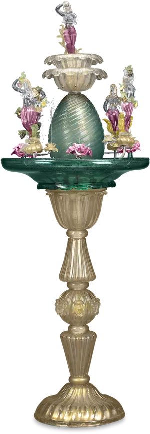 Elegant Baroque Style Fountain PNG Image