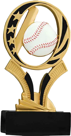 Elegant Baseball Trophy Design PNG Image