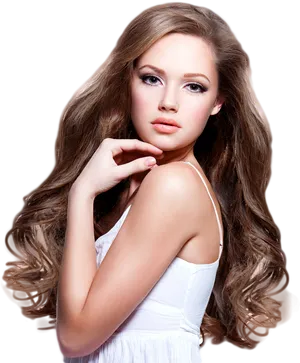 Elegant Beauty Portrait PNG Image