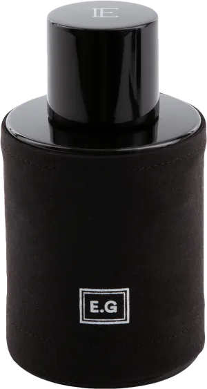 Elegant Black Cologne Bottle PNG Image