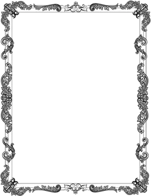 Elegant Black Frame PNG Image