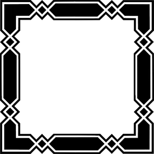 Elegant Black Frame Design PNG Image