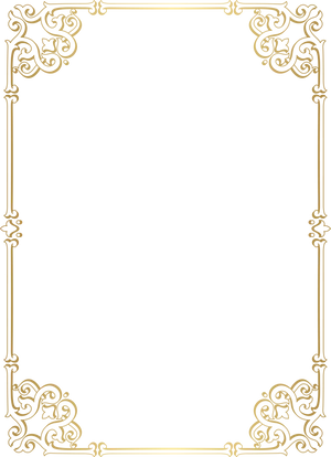 Elegant Black Gold Certificate Border PNG Image