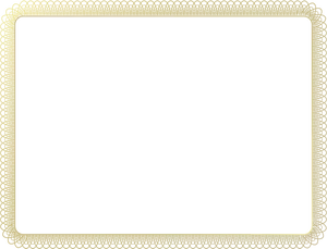 Elegant Black Gold Certificate Border PNG Image