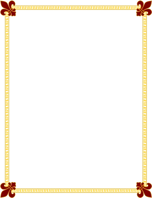 Elegant Black Gold Certificate Border PNG Image