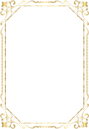 Elegant Black Gold Certificate Border PNG Image