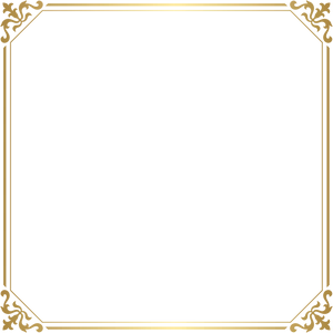 Elegant Black Gold Frame Design PNG Image