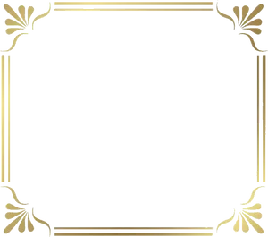 Elegant Black Gold Frame PNG Image