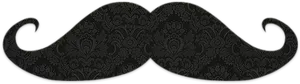 Elegant Black Moustache Design PNG Image