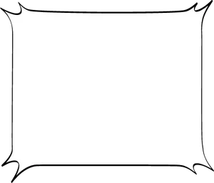 Elegant Black Scroll Corner Frame PNG Image