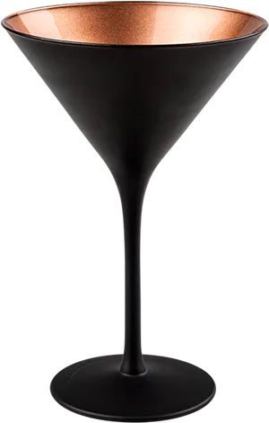 Elegant Blackand Copper Martini Glass PNG Image