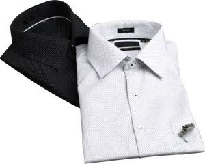 Elegant Blackand White Dress Shirts PNG Image