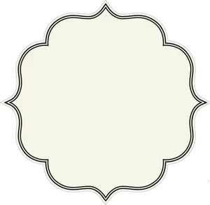 Elegant Blackand White Frame Design PNG Image