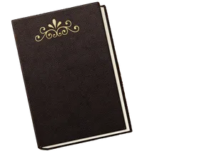 Elegant Blank Book Cover PNG Image