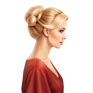 Elegant Blond Hair Updo Png Jiy PNG Image