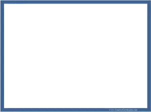 Elegant Blue Certificate Border PNG Image