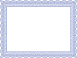 Elegant Blue Certificate Border PNG Image