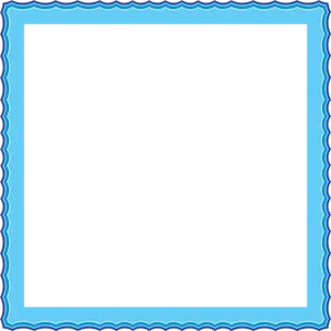 Elegant Blue Decorative Frame PNG Image