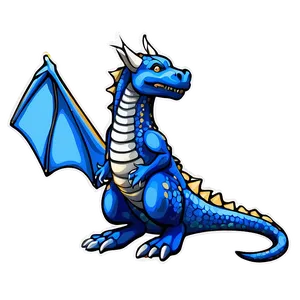 Elegant Blue Dragon Sketch Png Dpx99 PNG Image