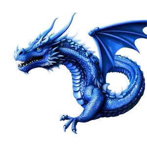 Elegant Blue Dragon Sketch Png Nrf PNG Image