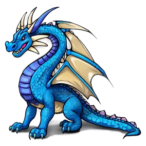 Elegant Blue Dragon Sketch Png Wxi67 PNG Image