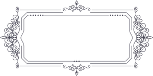 Elegant Blue Floral Ornament Frame Vector PNG Image