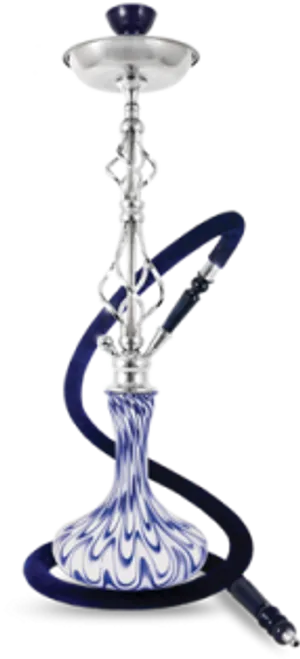 Elegant Blueand White Hookah PNG Image