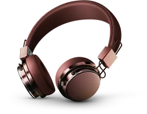 Elegant Brown Over Ear Headphones PNG Image