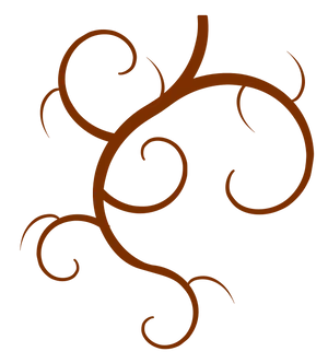 Elegant Brown Swirl Design PNG Image